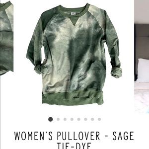 Little Bipsy Sage Tie Dye Pullover EUC